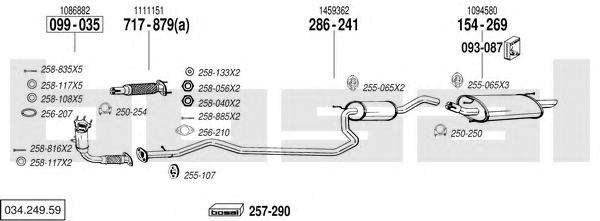 BOSAL 034.249.59 Exhaust System